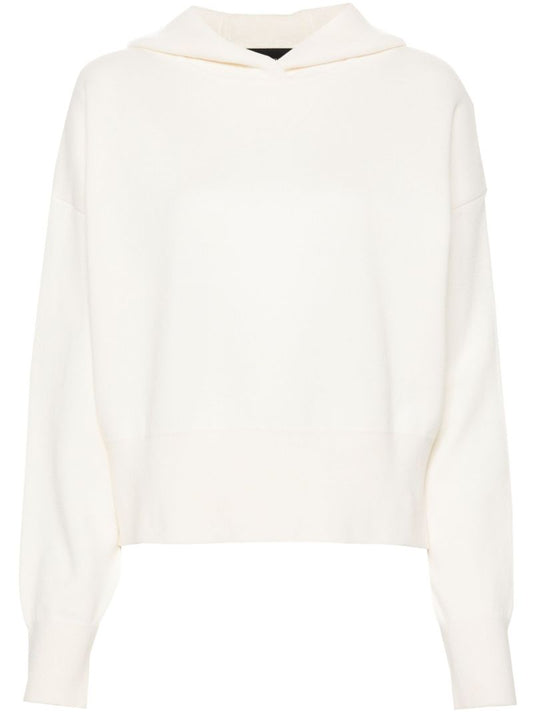 White Holton Wool Hoodie