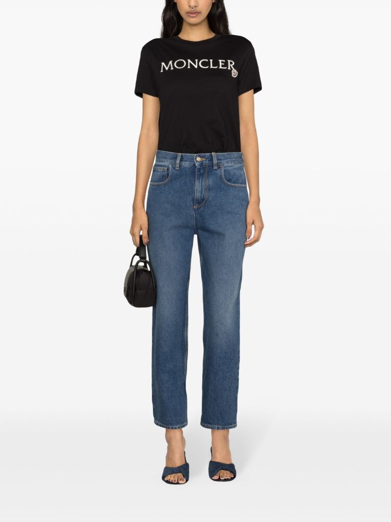 Blue Mid-rise Straight-leg Jeans