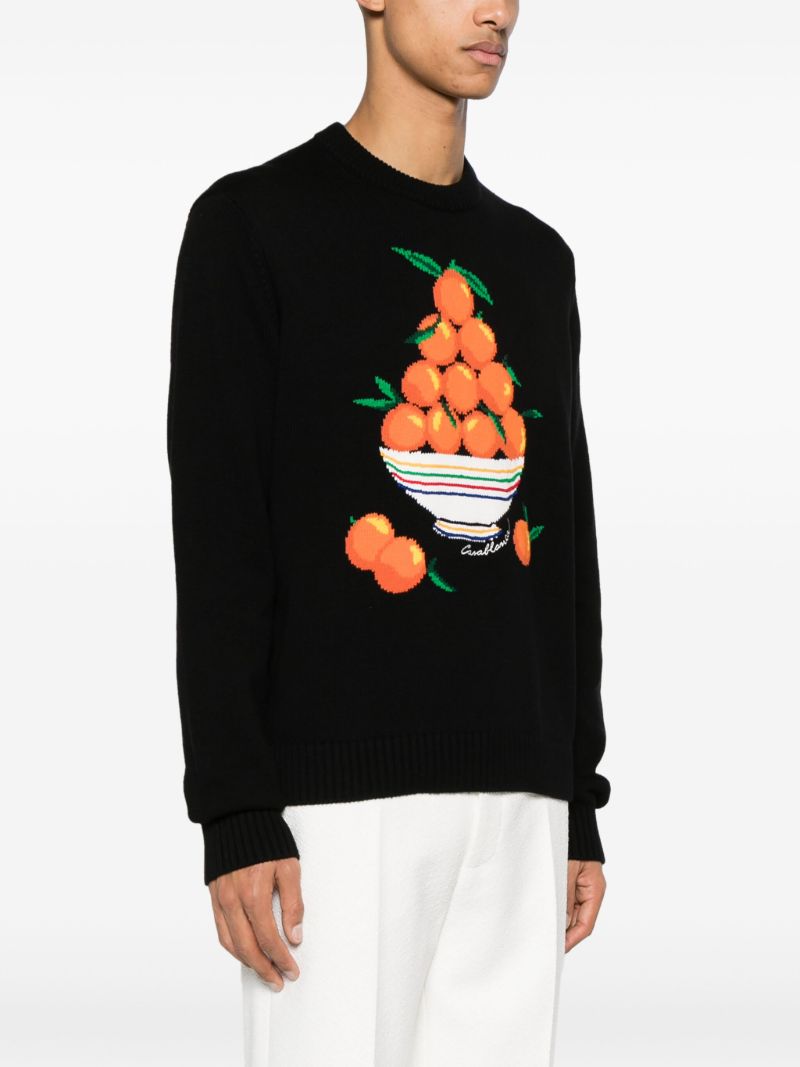 Black Pyramide D'oranges Cotton Jumper