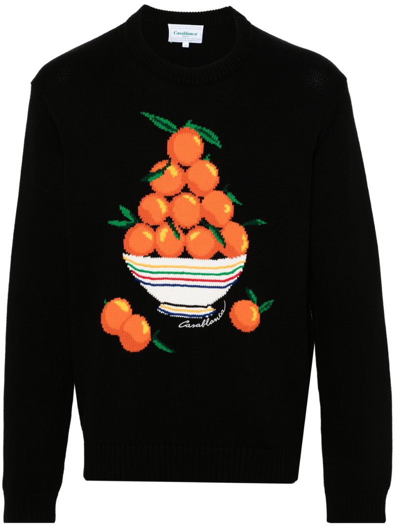 Black Pyramide D'oranges Cotton Jumper