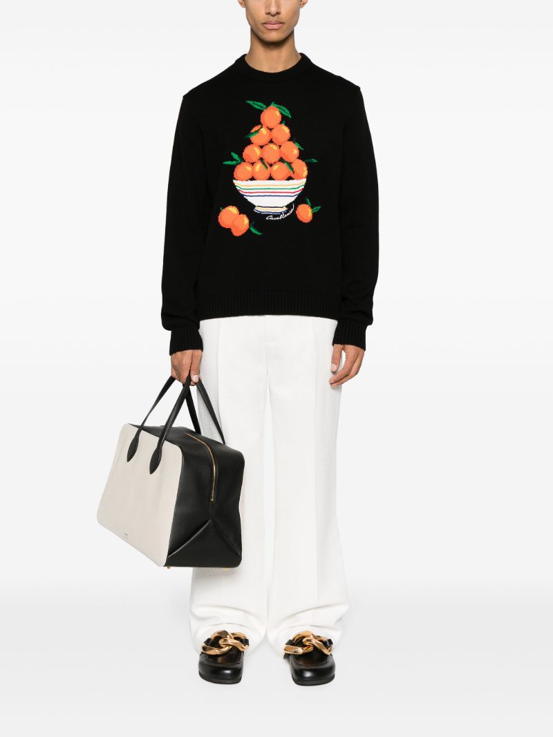 Black Pyramide D'oranges Cotton Jumper