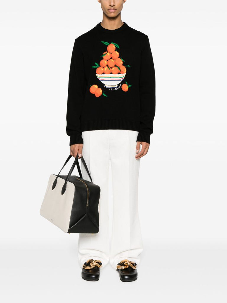 Black Pyramide D'oranges Cotton Jumper