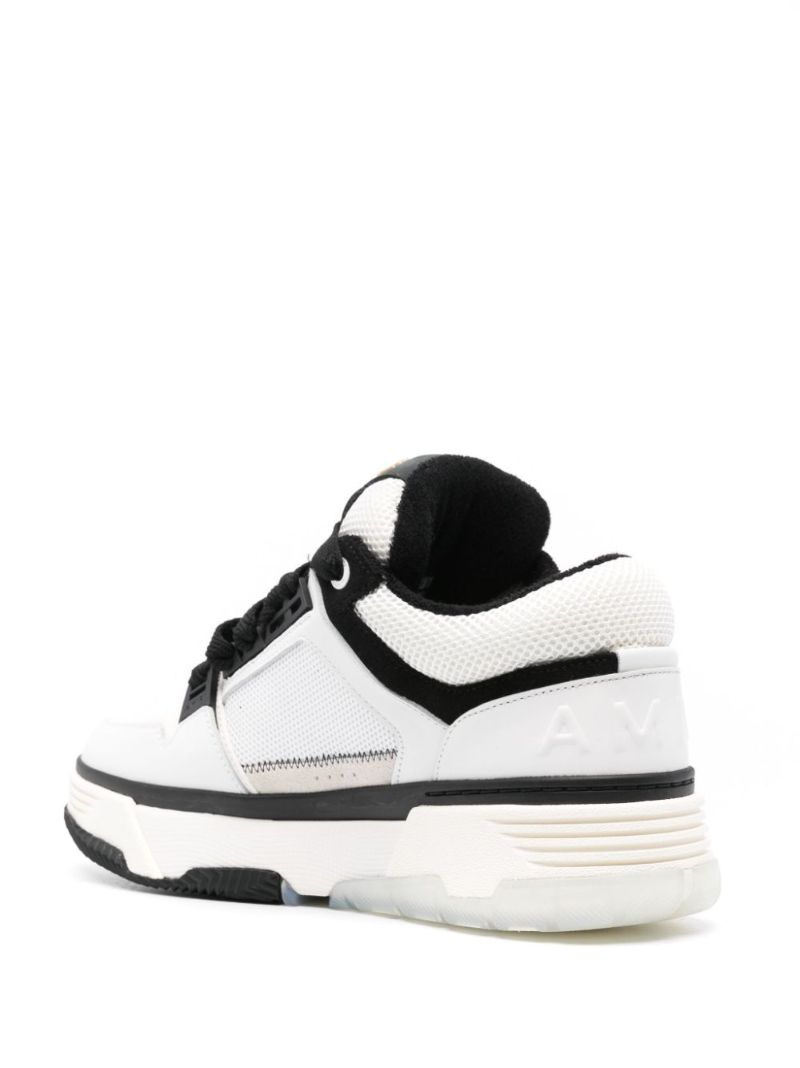 White Ma-1 Panelled Leather Sneakers