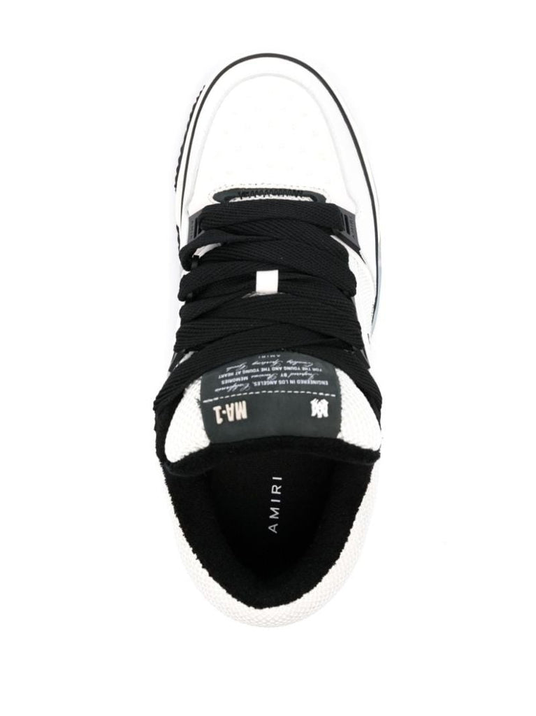 White Ma-1 Panelled Leather Sneakers