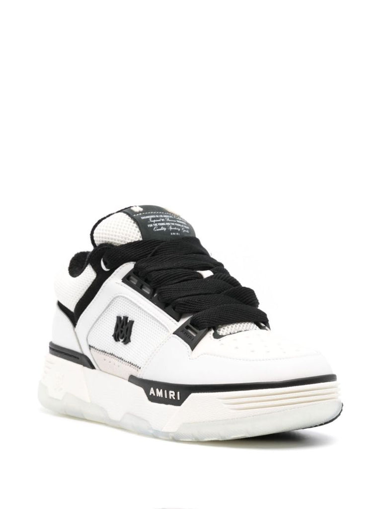 White Ma-1 Panelled Leather Sneakers