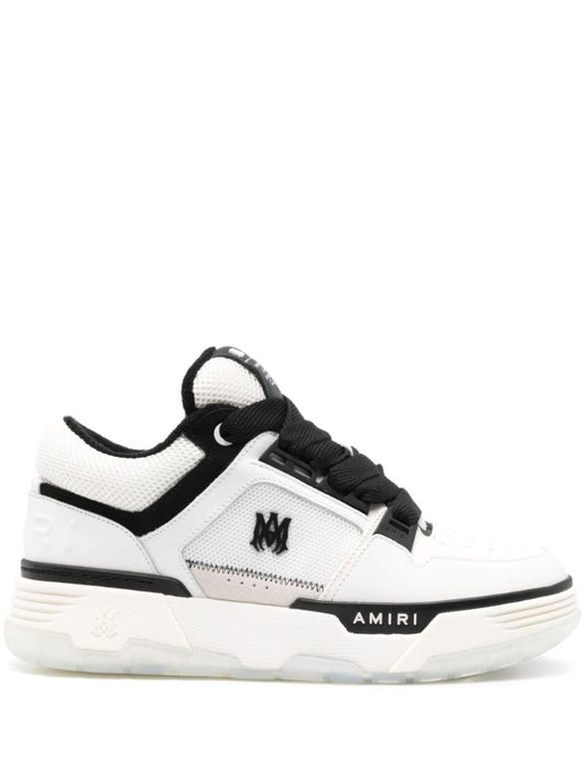 White Ma-1 Panelled Leather Sneakers