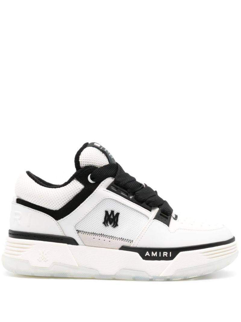 White Ma-1 Panelled Leather Sneakers