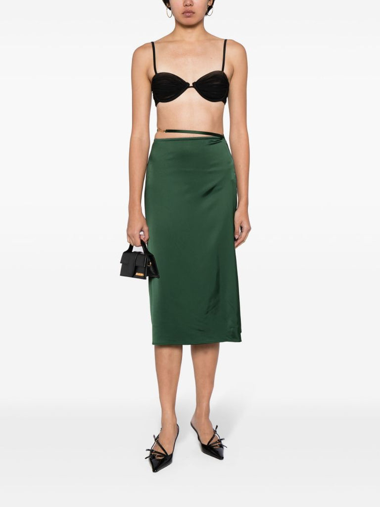 Green La Jupe Notte Midi Skirt