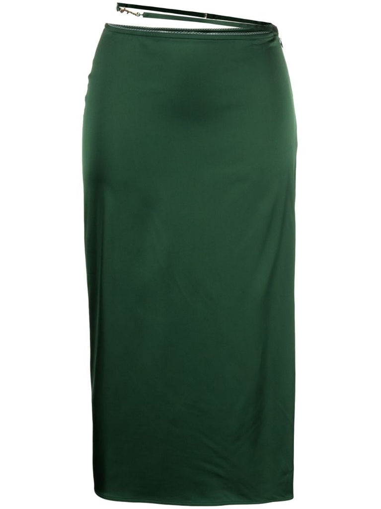 Green La Jupe Notte Midi Skirt