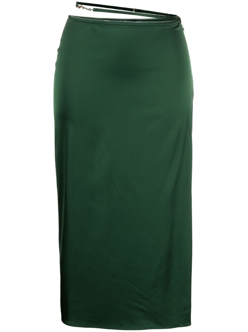 Green La Jupe Notte Midi Skirt