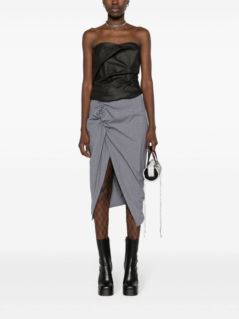 Grey Panther Checked Cotton Skirt