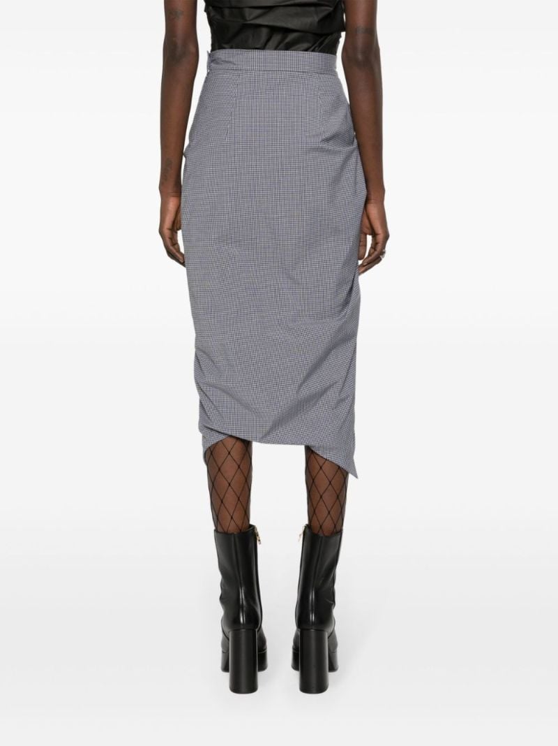 Grey Panther Checked Cotton Skirt