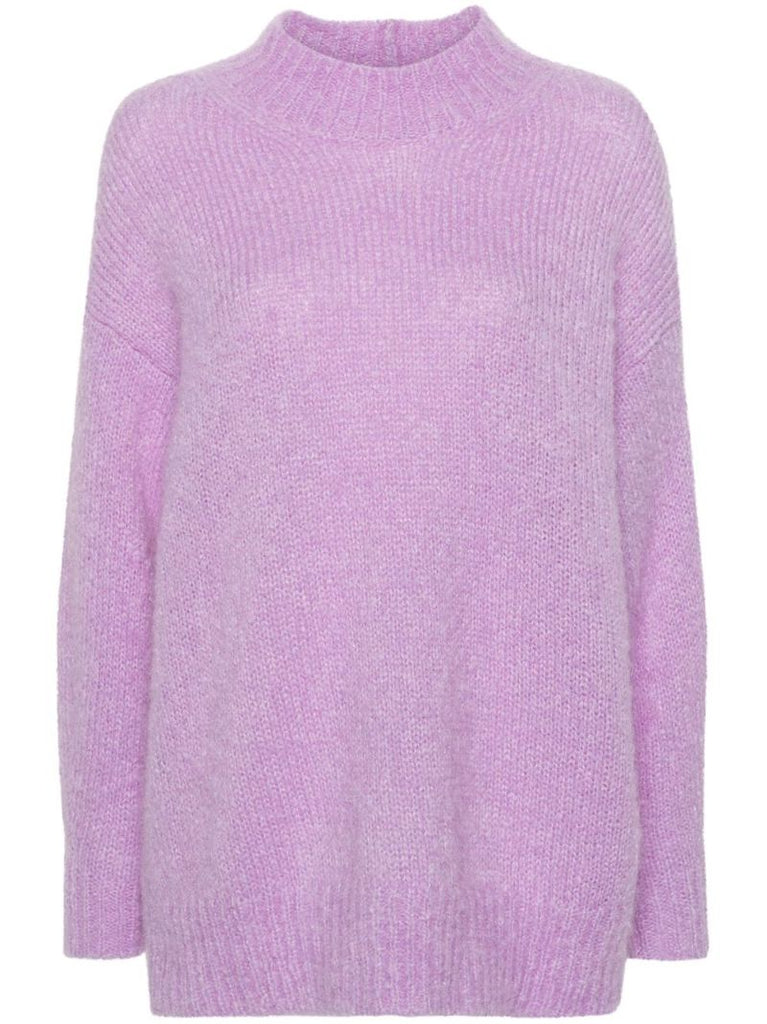 Purple Idol Mock-neck Sweater