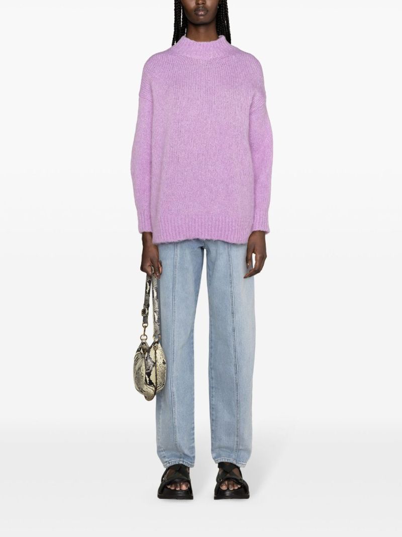 Purple Idol Mock-neck Sweater