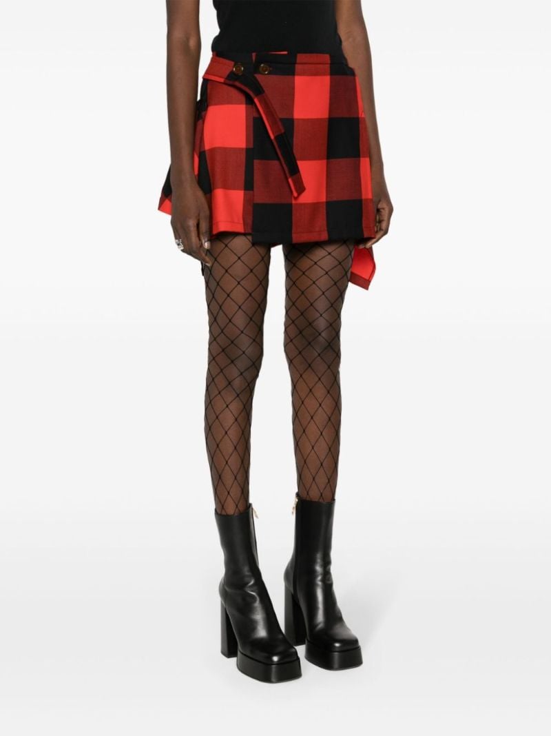 Red Meghan Checked Wool Kilt