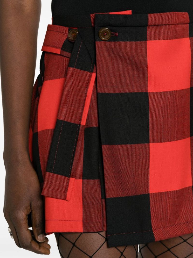 Red Meghan Checked Wool Kilt
