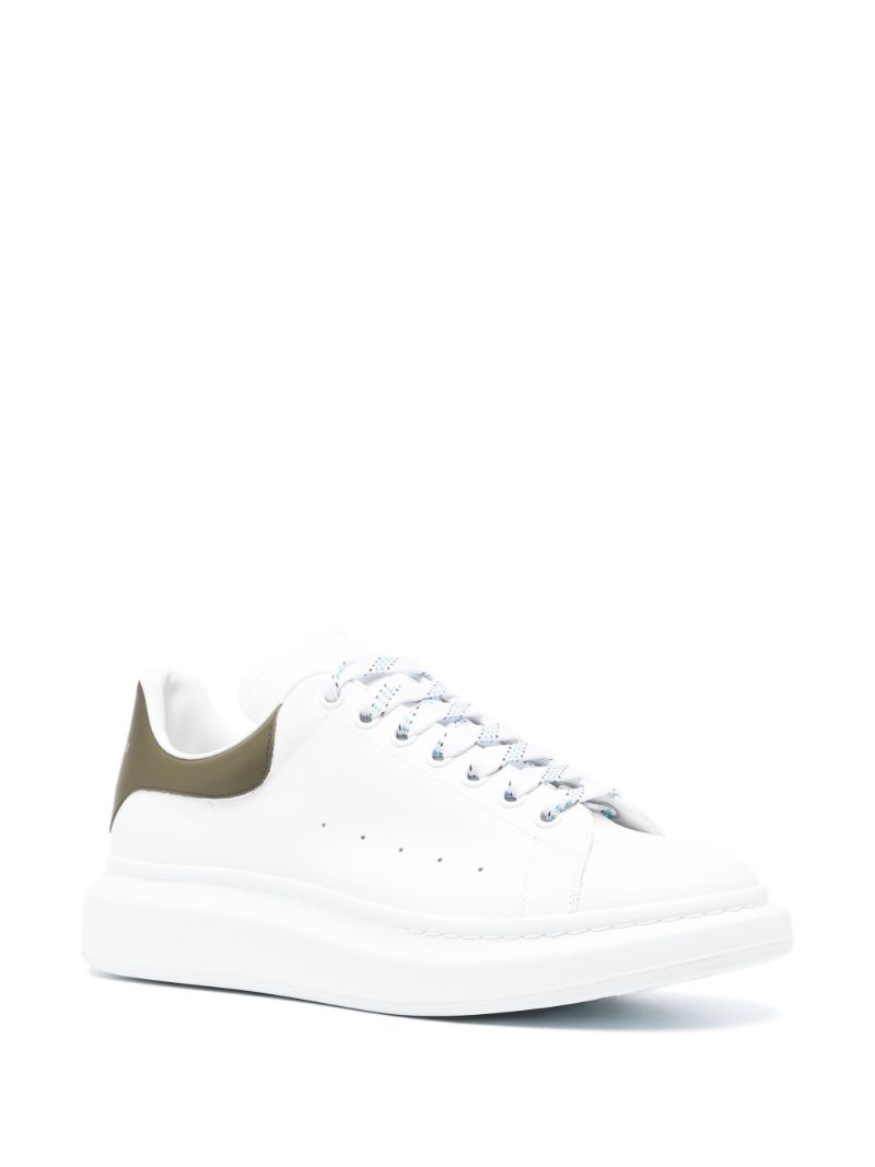 White Oversized Leather Sneakers