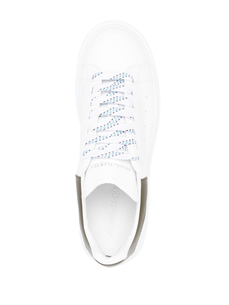 White Oversized Leather Sneakers