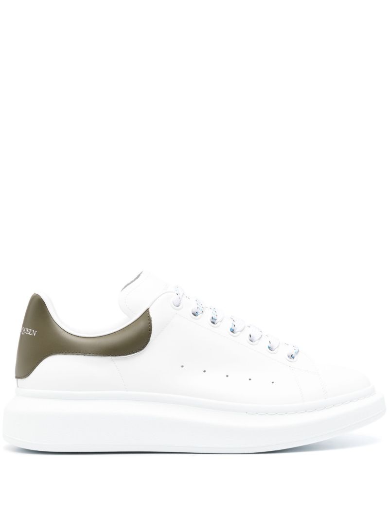 White Oversized Leather Sneakers
