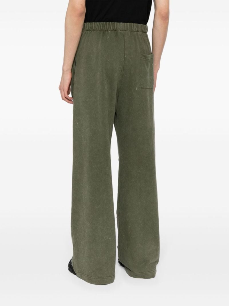Green Straight-leg Elasticated Track Pants