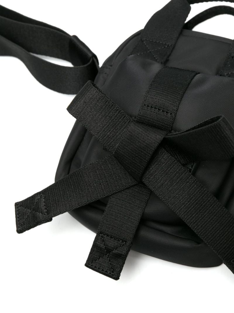 Black Beaded Classic Bow Cross Body Bag
