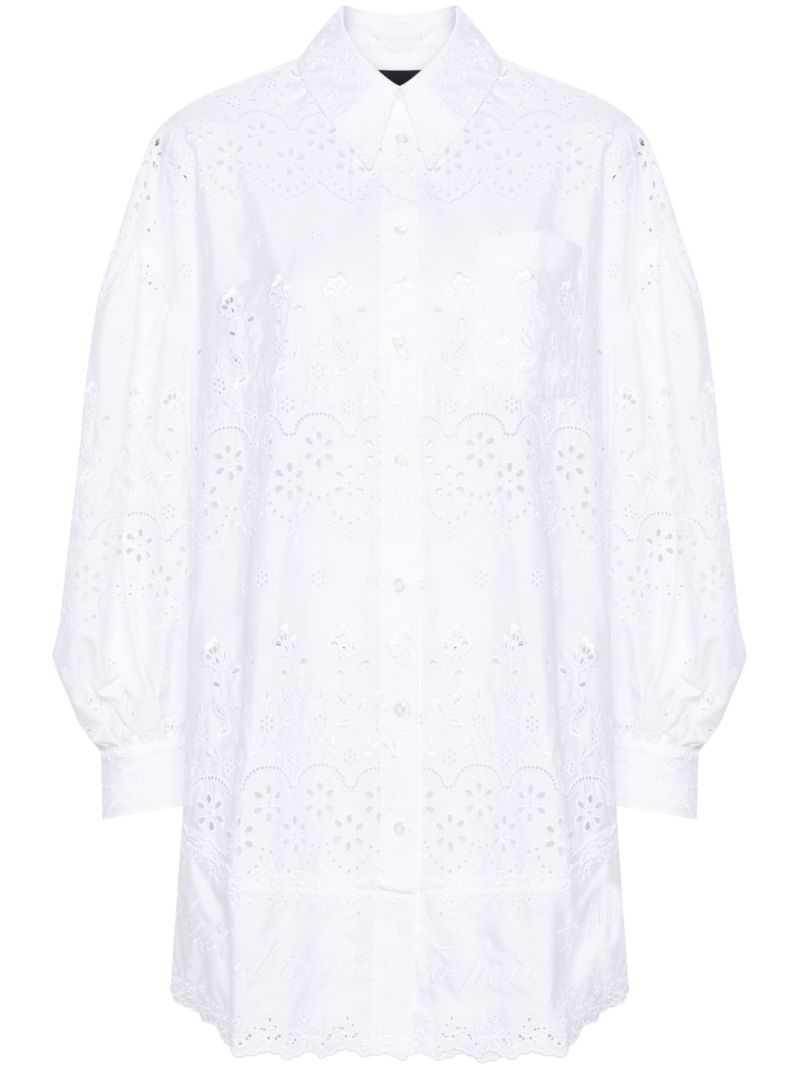 White Broderie-anglaise Cotton Shirtdress