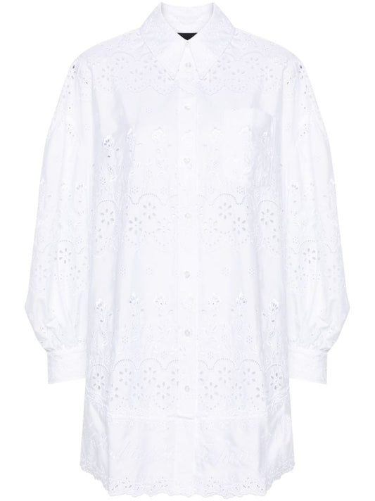 White Broderie-anglaise Cotton Shirtdress