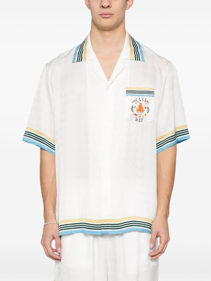 White Casa Way Silk Shirt