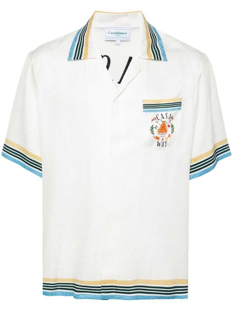 White Casa Way Silk Shirt