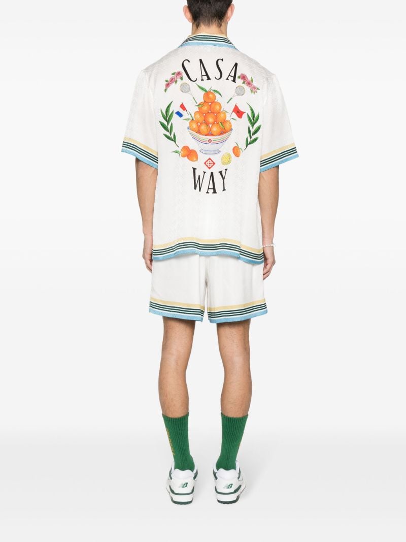White Casa Way Silk Shirt