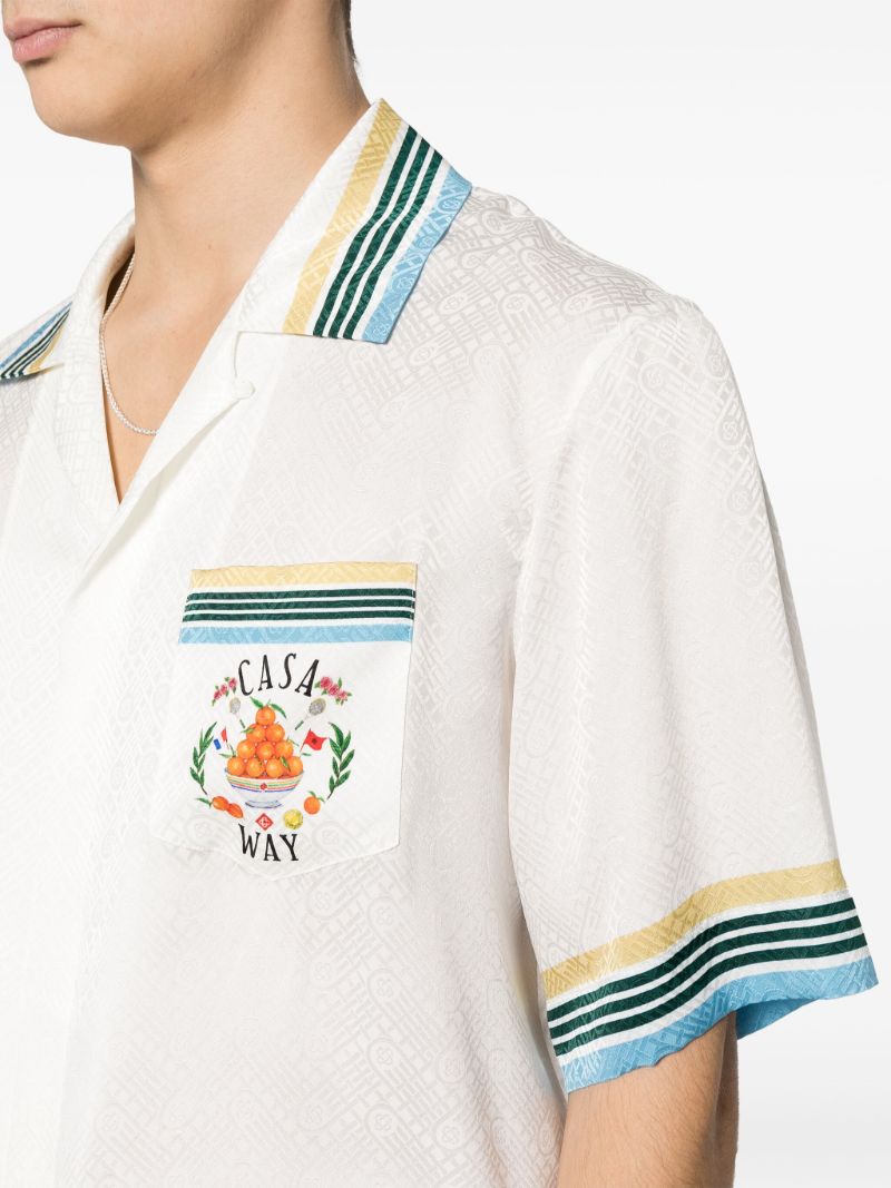 White Casa Way Silk Shirt