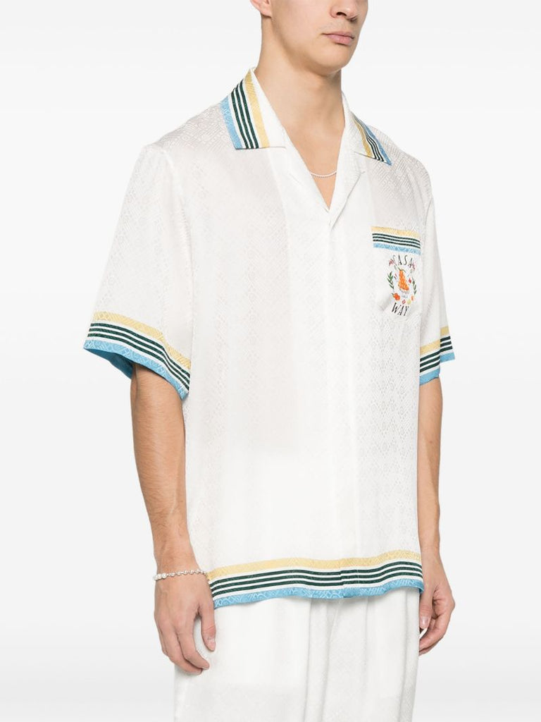 White Casa Way Silk Shirt