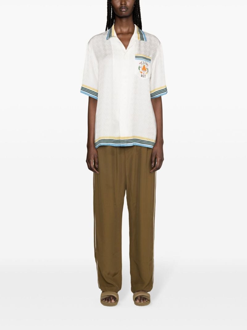 White Casa Way Silk Shirt