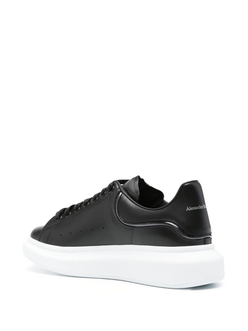 Black Oversized Leather Sneakers