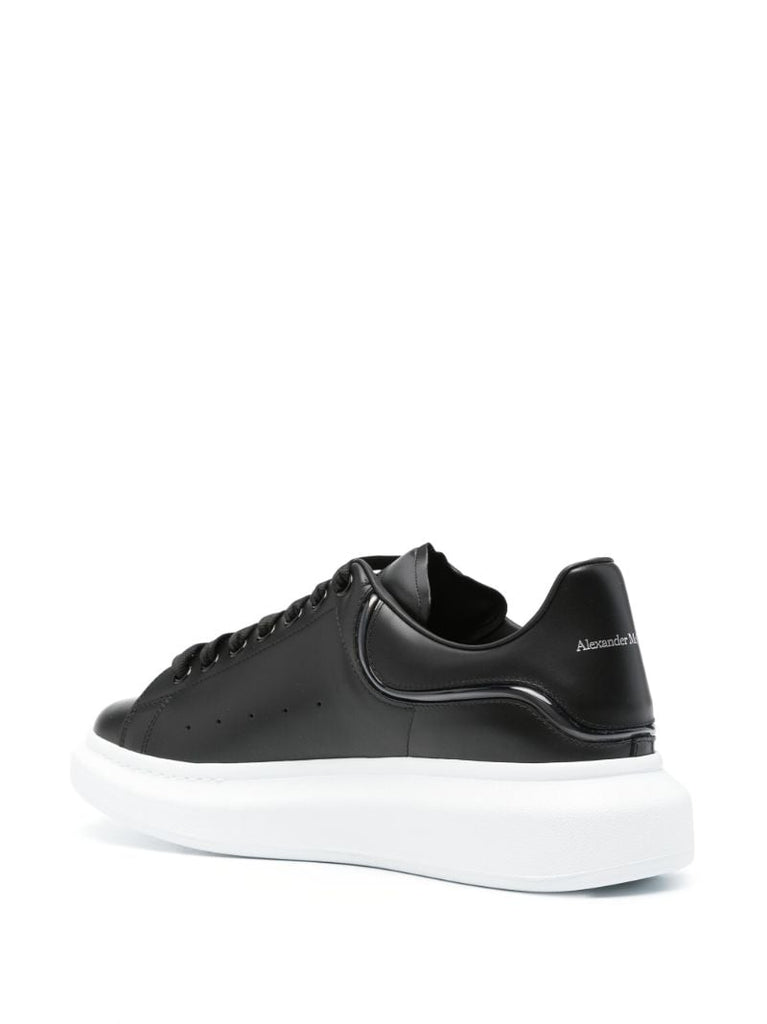 Black Oversized Leather Sneakers