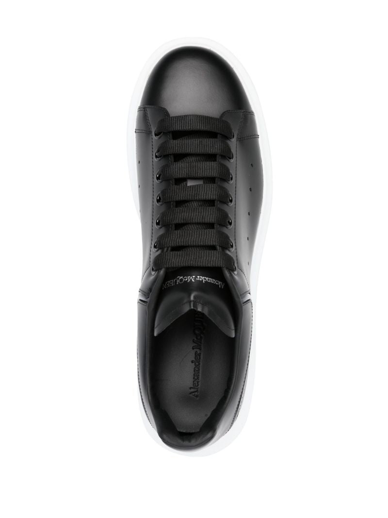 Black Oversized Leather Sneakers