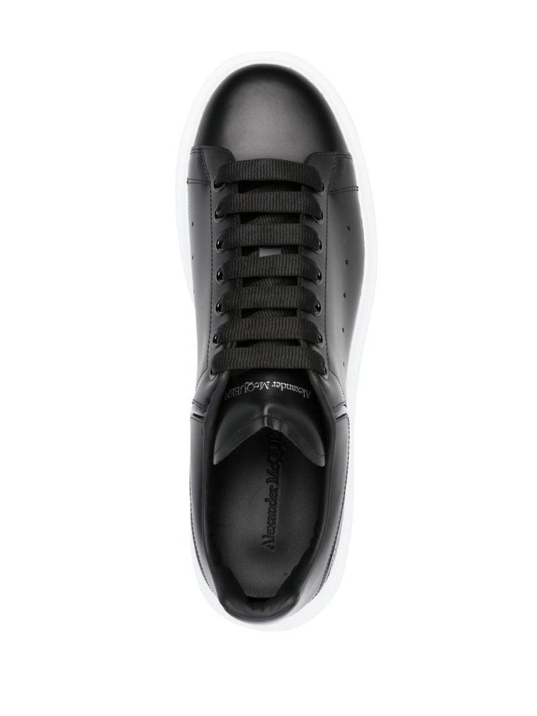 Black Oversized Leather Sneakers