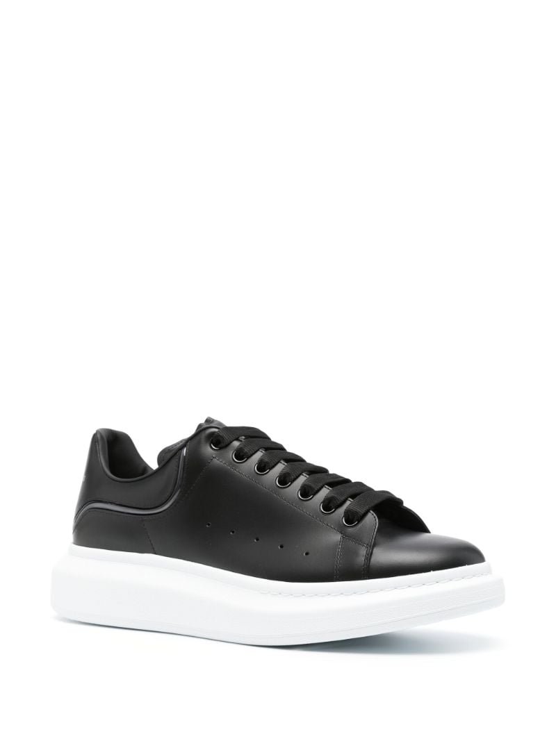 Black Oversized Leather Sneakers