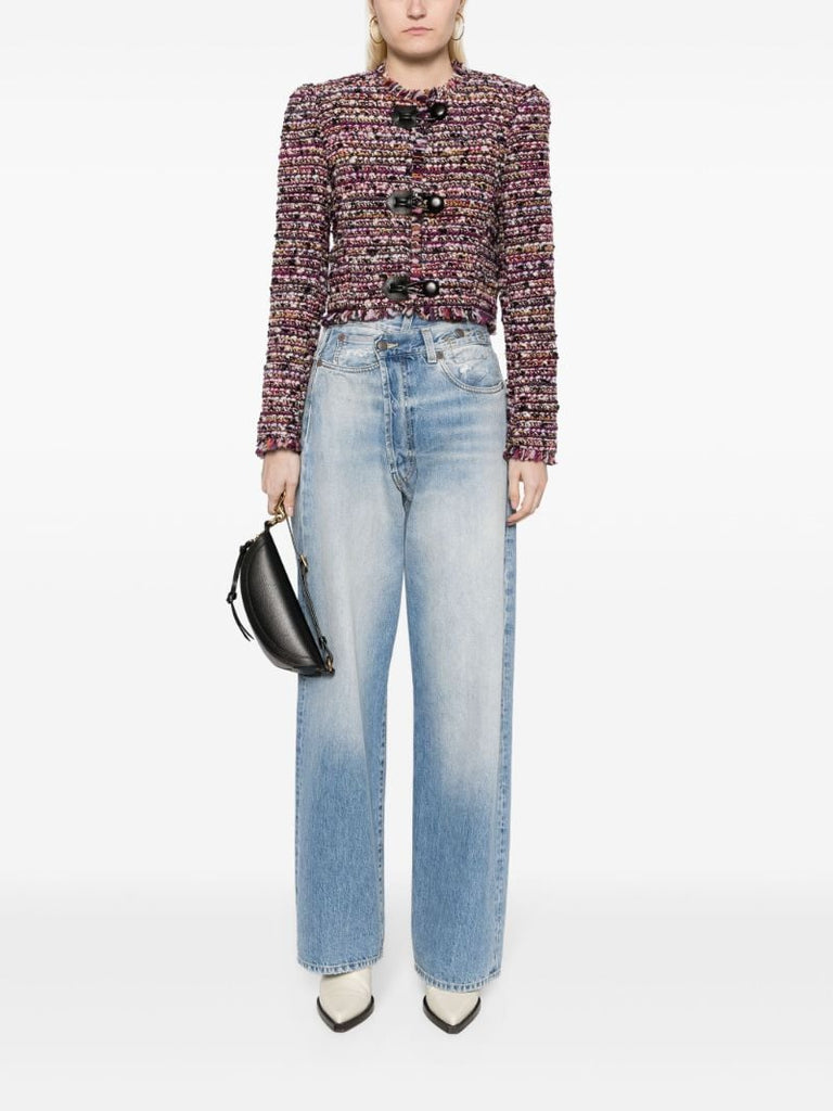 Pink Tweed Cropped Jacket
