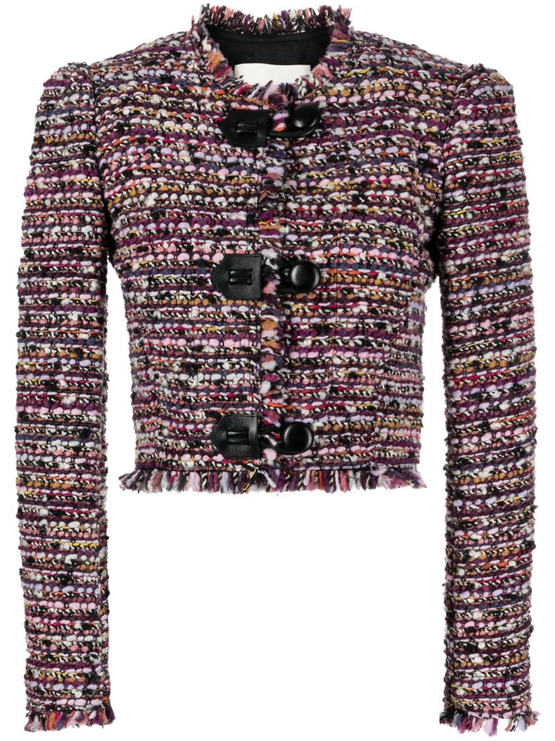 Pink Tweed Cropped Jacket
