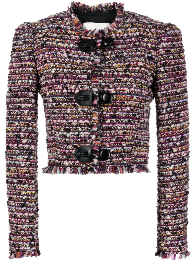Pink Tweed Cropped Jacket