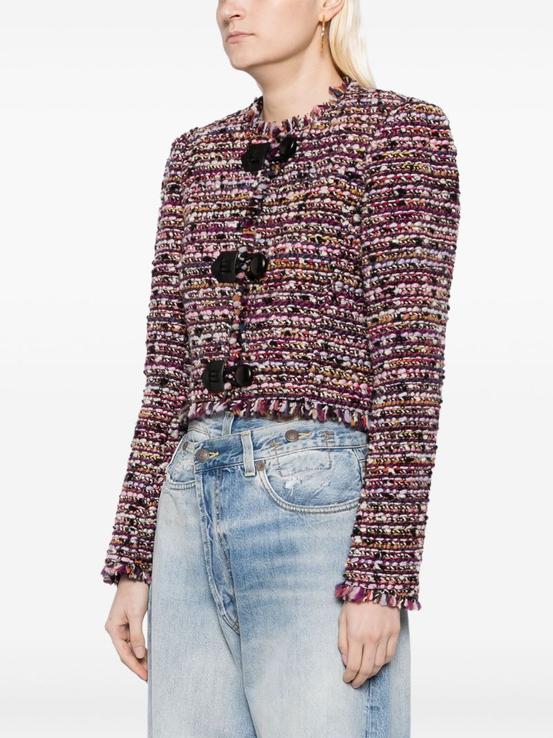 Pink Tweed Cropped Jacket
