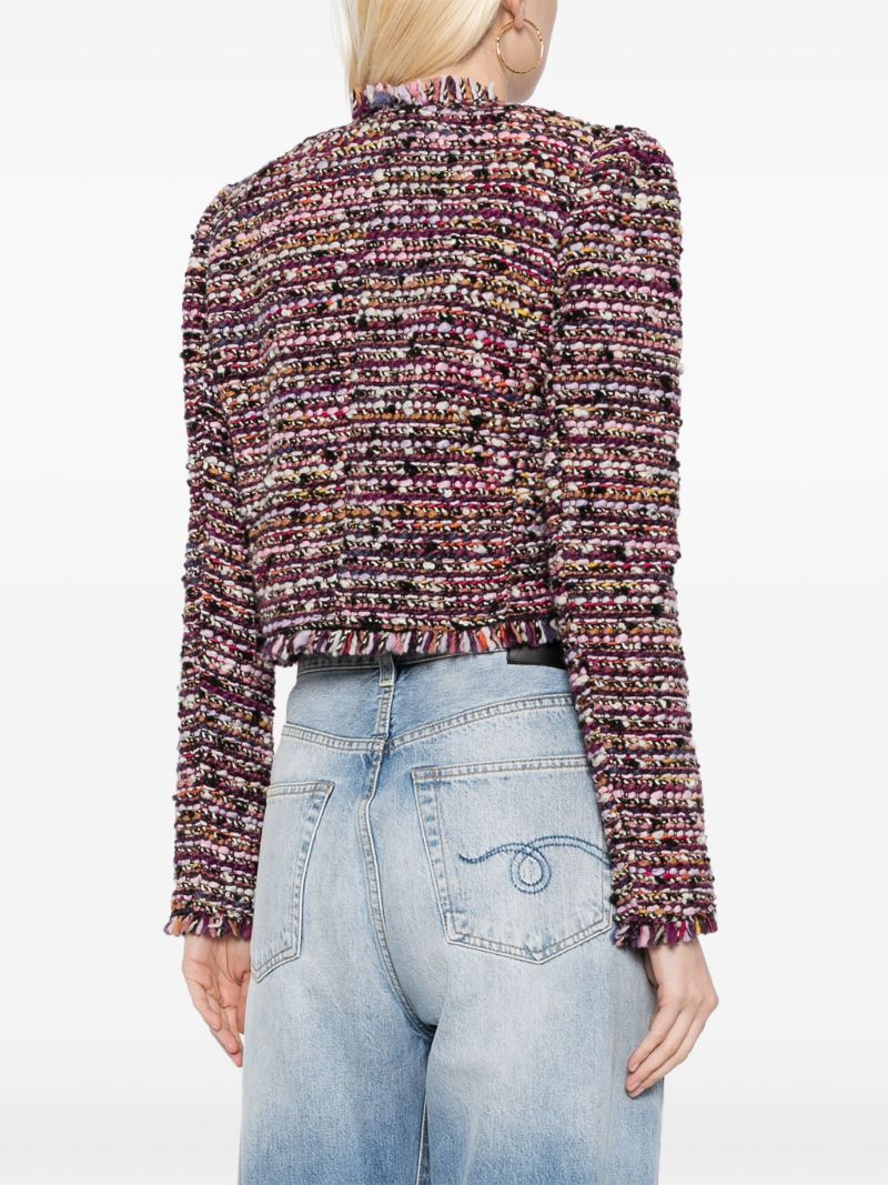 Pink Tweed Cropped Jacket