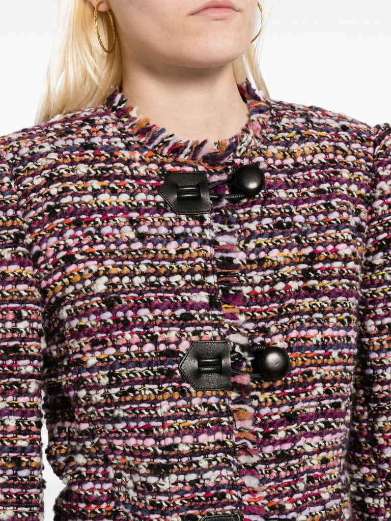 Pink Tweed Cropped Jacket