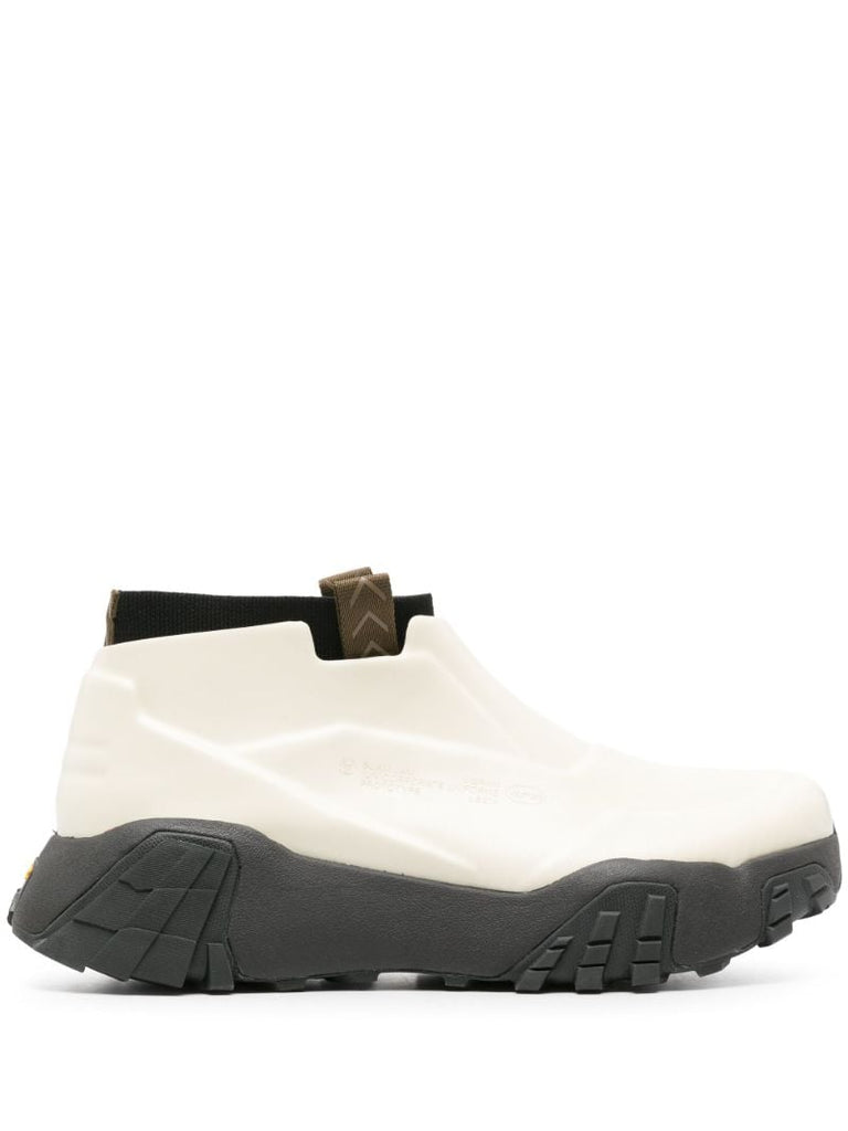 White Vibram Rubber Core Boots