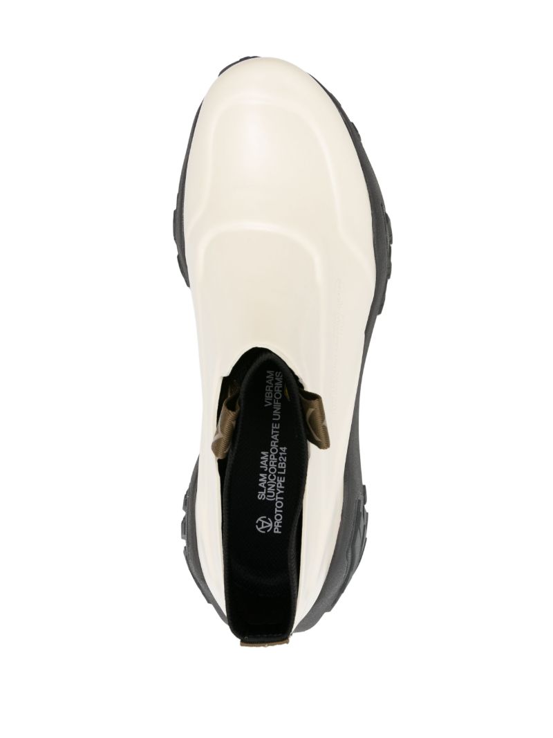 White Vibram Rubber Core Boots