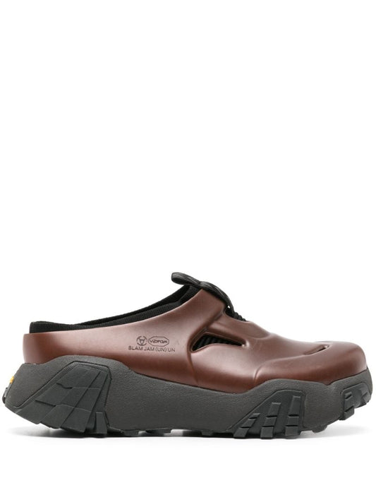 Brown Vibram Rubber Core Sabot Shoes