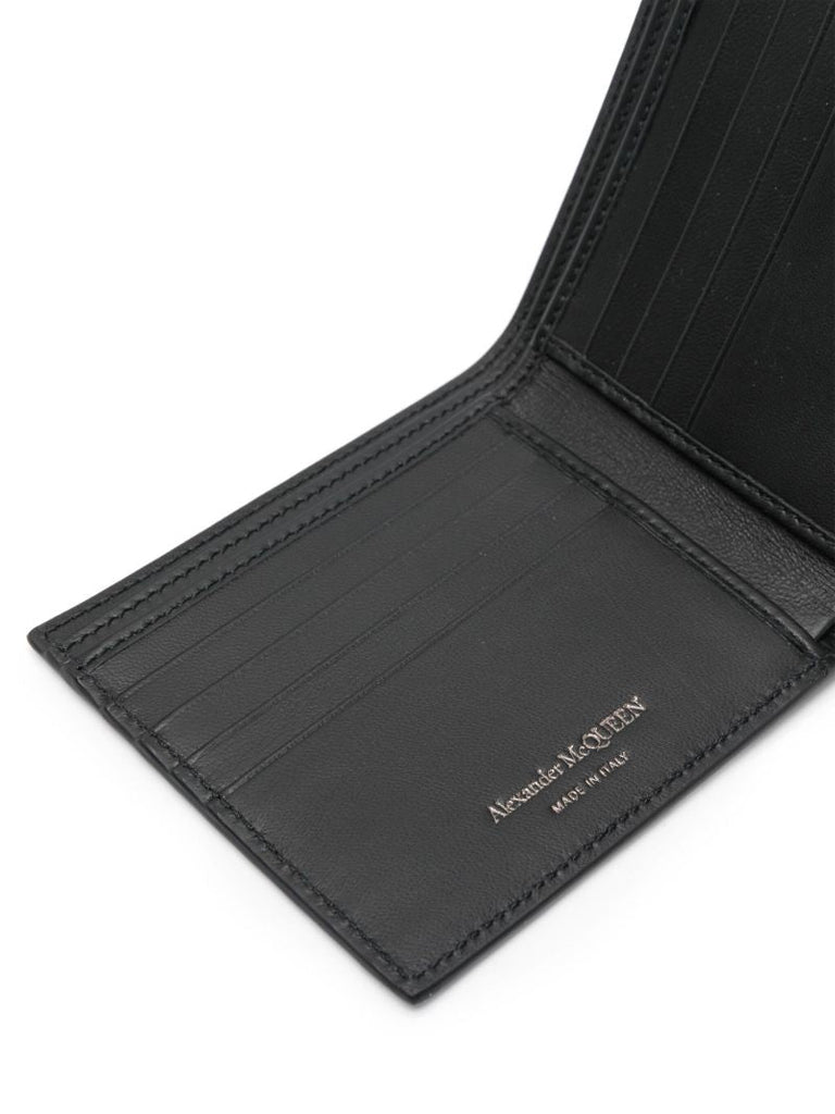 Neutral Graffiti-print Leather Wallet