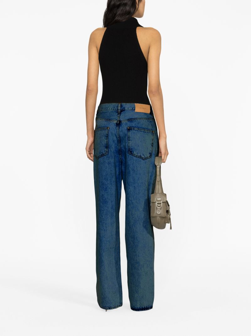Blue Wide-leg Jeans