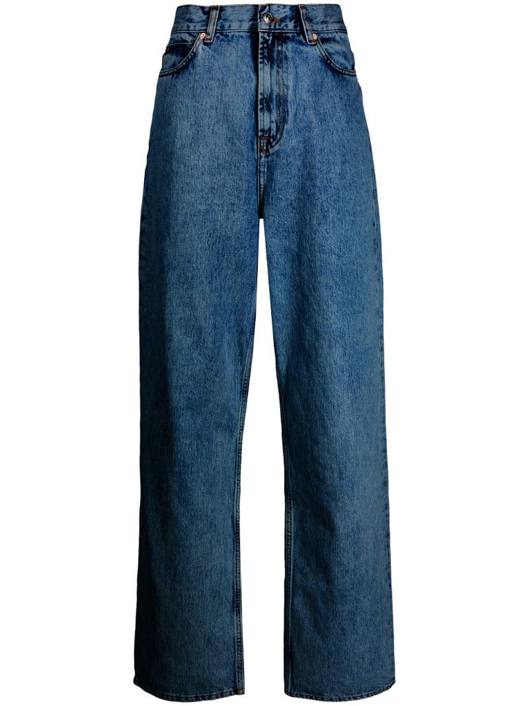 Blue Wide-leg Jeans